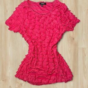 Elementz hot pink ruffle top